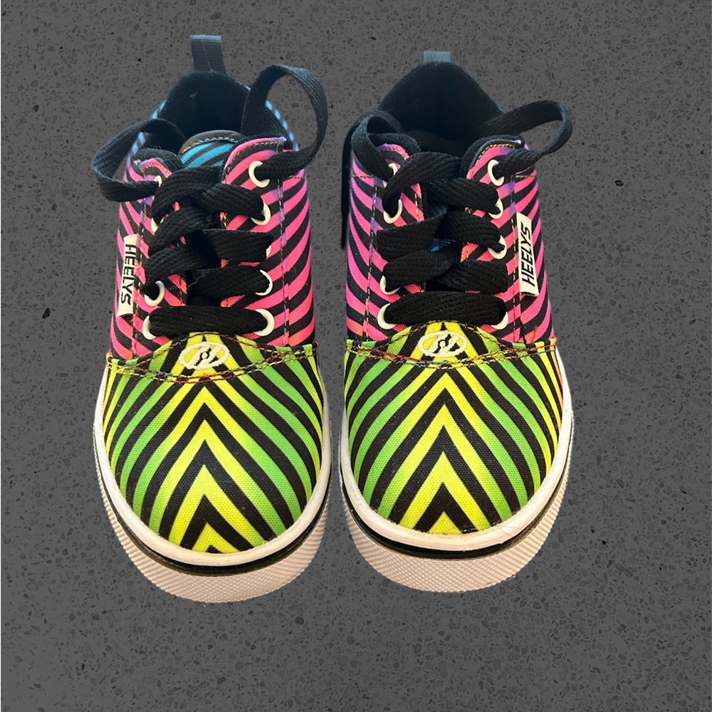 Heelys Kids Sneakers - Pink, Green, Yellow Stripes